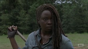 Stradivarius- Michonne refuses to give Magna's crew their weapons- The Walking Dead, AMC