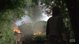 What Comes After- Daryl sees the walkers fall into the water- The Walking Dead, AMC