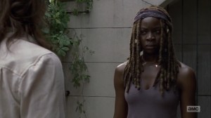 What Comes After- Michonne confronts Maggie after she arrives to kill Negan- The Walking Dead, AMC