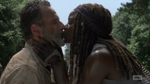 What Comes After- Michonne kisses Rick- The Walking Dead, AMC