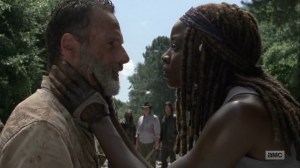 What Comes After- Michonne tells Rick to wake up- The Walking Dead, AMC