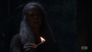Who Are You Now- Carol about to light the Saviors on fire- The Walking Dead, AMC