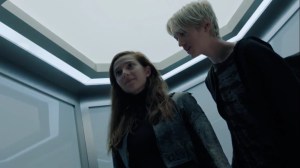 gaMe changer- Andy and Rebecca on the elevator- The Gifted, Fox, X-Men