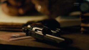 The Big Never- Gun on Wayne's desk in 2015- HBO, True Detective