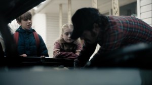 The Great War and Modern Memory- Will, played by Phoenix Elkin, and Julie, played by Lena McCarthy, ask their father if they can go to the playground- HBO, True Detective