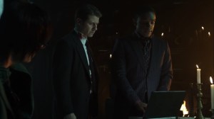 13 Stitches- Lucius Fox accesses the files in Ed's chip- Fox, Gotham