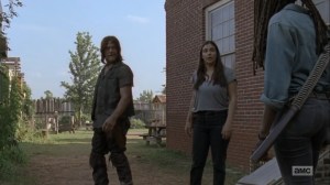 Adaptation- Michonne tells Tara and Daryl that she doesn't believe the prisoner's words- AMC, The Walking Dead
