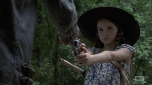 Adaptation- Negan gives Judith back her compass- AMC, The Walking Dead