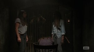 Adaptation- Prisoner asks Michonne to stop asking her questions- AMC, The Walking Dead
