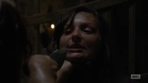 Adaptation- Prisoner girl tells Daryl about her group- AMC, The Walking Dead