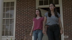 Adaptation- Tara and Enid at the Hilltop- AMC, The Walking Dead