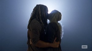 Bounty- Ezekiel and Carol kiss- AMC, The Walking Dead
