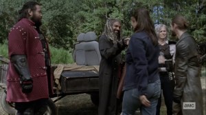 Bounty- Tara presents Ezekiel with the charter- AMC, The Walking Dead