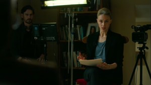 Hunters in the Dark- Elisa Montgomery asks Wayne if the phone call was a turning point for law enforcement- HBO, True Detective