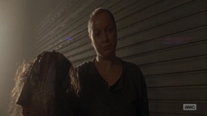 Omega- Lydia's mother tells her to put on the mask- AMC, The Walking Dead