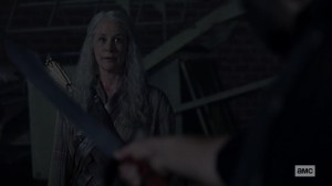 Chokepoint- Carol asks the Highwaymen about the last time they watched a movie- AMC, The Walking Dead