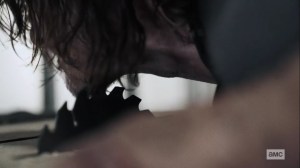 Chokepoint- Daryl's neck close to a circular saw- AMC, The Walking Dead