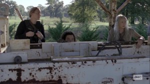 Chokepoint- Dianne, Jerry, and Carol do surveillance on the Highwaymen- AMC, The Walking Dead