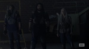 Chokepoint- Ezekiel, Jerry, and Carol meet with the Highwaymen- AMC, The Walking Dead