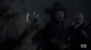 Chokepoint- Highwaymen listen to Carol's proposal- AMC, The Walking Dead