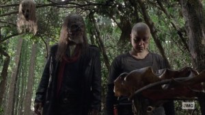Guardians- Beta removes Alpha's mask- AMC, The Walking Dead