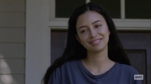 Guardians- Rosita smiles at Gabriel- AMC, The Walking Dead