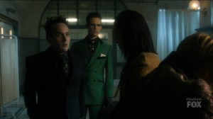 I Am Bane- Penguin isn't pointing the gun at Barbara's baby- Fox, Gotham