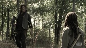 Scars- Daryl tells Michonne about his search for Rick- AMC, The Walking Dead
