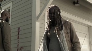 Scars- Michonne and Scott find a body- AMC, The Walking Dead