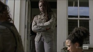 Scars- Michonne speaks with Daryl and Connie- AMC, The Walking Dead