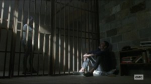 Scars- Michonne speaks with Negan about Judith- AMC, The Walking Dead