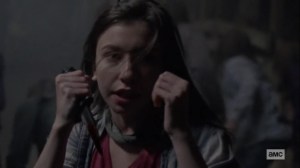 The Calm Before- Enid ready to defend herself- AMC The Walking Dead