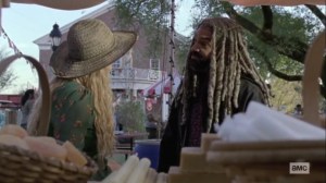 The Calm Before- Ezekiel speaks with Alpha at the fair- AMC, The Walking Dead