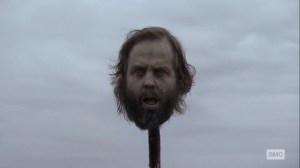 The Calm Before- Ozzy's head on a pike- AMC, The Walking Dead
