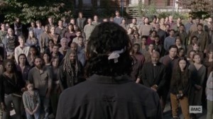 The Calm Before- Siddiq addresses the crowd on the murders- AMC, The Walking Dead