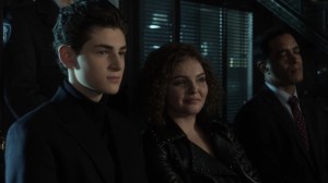 The Trial of Jim Gordon- Bruce and Selina at Jim and Leslie's wedding- Fox, Gotham