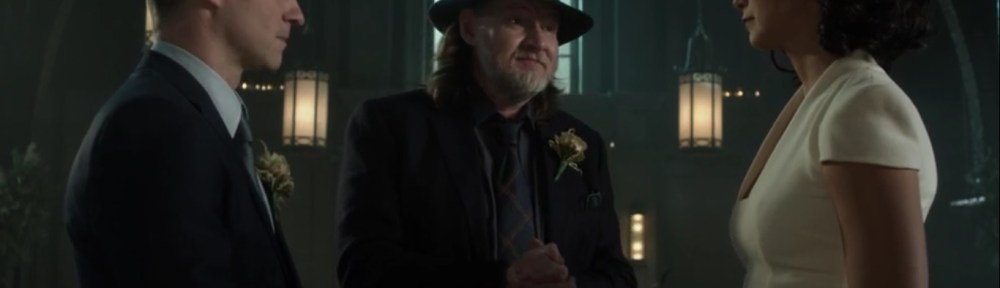 The Trial of Jim Gordon- Harvey officiates Jim and Leslie's wedding- Fox, Gotham