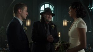 The Trial of Jim Gordon- Harvey officiates Jim and Leslie's wedding- Fox, Gotham