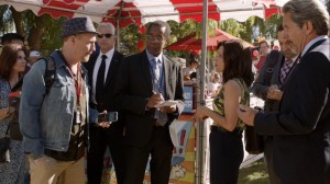 Pledge- Selina answers a question from Mike- Veep, HBO