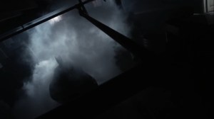 The Beginning- Costumed figure moves through the smoke- Gotham, Fox