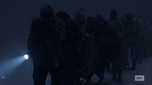 The Storm- Alexandria residents in the storm- AMC, The Walking Dead