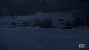 The Storm- Arriving at the frozen lake- AMC, The Walking Dead