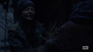 The Storm- Lydia begs Carol to kill her- AMC, The Walking Dead