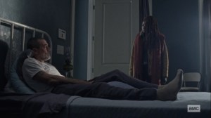 The Storm- Michonne thanks Negan for saving Judith- AMC, The Walking Dead