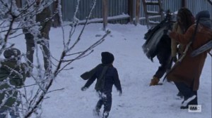 The Storm- Snowball fight in Alexandria- AMC, The Walking Dead