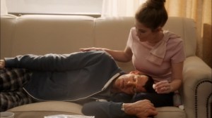 Oslo- Beth comforts Jonah, who has the chicken pox- Veep, HBO