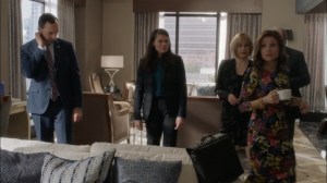 Veep- Catherine and Marjorie congratulate Selina for standing up to the bathroom law- HBO