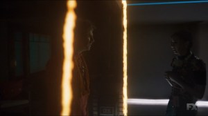 Chapter 21- Switch demonstrates her time hallway abilities to David- Legion, FX