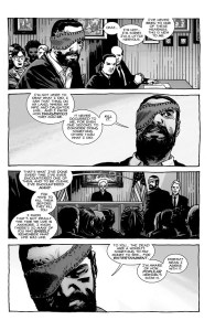The Walking Dead #193- Carl and Hershel at hearing on the loss of Hershel's roamers