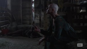 Lines We Cross- Alpha admires her bloody blade- AMC, The Walking Dead